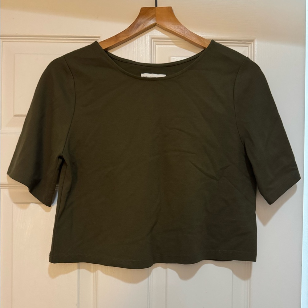 Olive Green Cropped Top